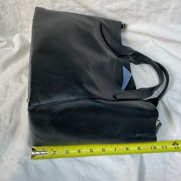 Divina Firenze Black Pebbled Leather Tote/Shoulder Bag - Picture 6 of 15